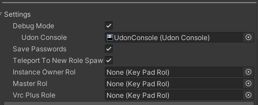 Configuración de KeyPad
